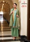 Deva By Rangoon Organza Jacquard Kurti With Bottom Dupatta